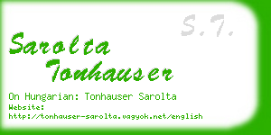 sarolta tonhauser business card